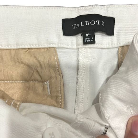 Talbots white denim pants size 16 - Picture 4 of 9